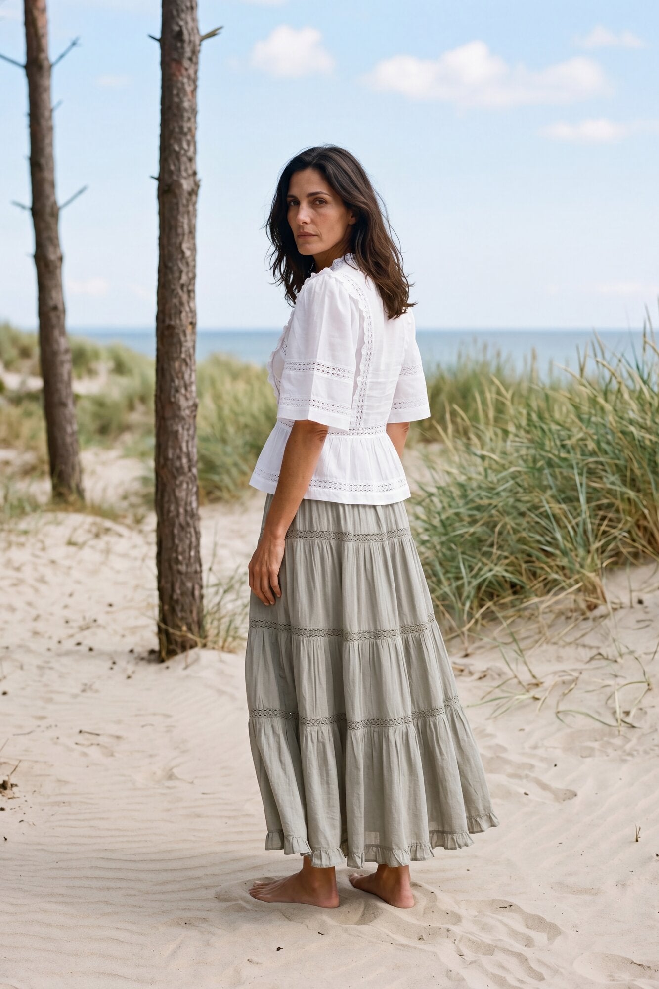 Miene Voile bluse - hvid